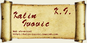 Kalin Ivović vizit kartica